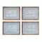 Melrose Framed Printed Recipe Cards Wall Decoration - 13.5" - Multi-Color - Set of 4